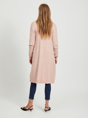 VIRIL LONG L-S KNIT CARDIGAN Misty Rose/MELA