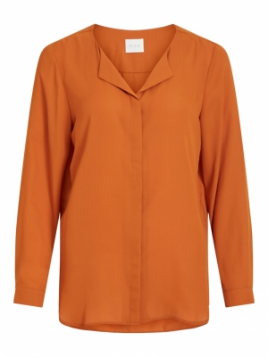 VILUCY L-S SHIRT - NOOS Pumpkin Spice