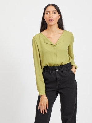 VILUCY L-S SHIRT - NOOS Green Olive