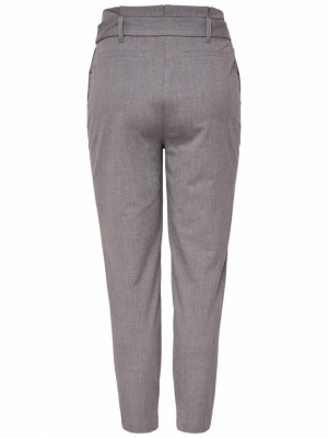 onlNICOLE PAPERBAG ANKEL PANTS Light Grey Mela