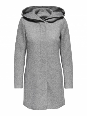 ONLSEDONA LIGHT COAT OTW NOOS Light Grey Mela
