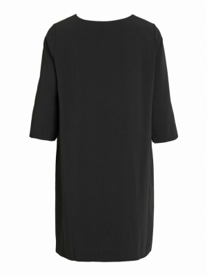 VINATHALIA 3-4 SLEEVE DRESS - Black