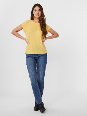 VMAVA PLAIN SS TOP GA NOOS Cornsilk