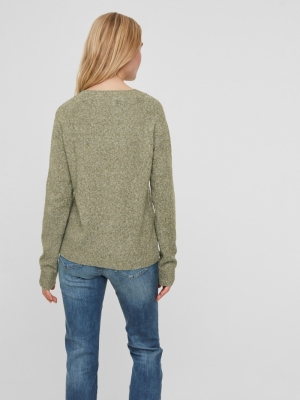 VMDOFFY LS O-NECK BLOUSE GA NO Fir Green/MELAN
