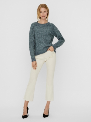 VMDOFFY LS O-NECK BLOUSE GA NO Pine Grove/W. W