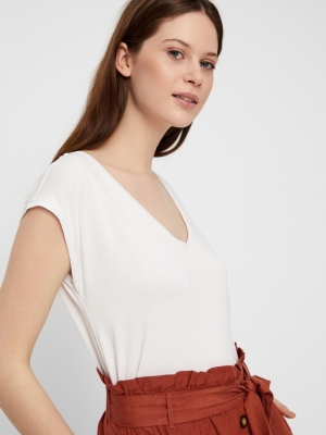 PCKAMALA TEE NOOS BC Bright White