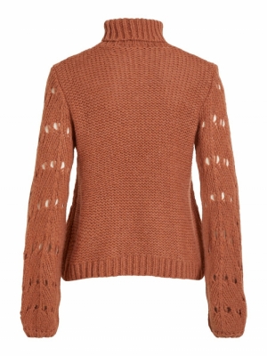 VIKNITA L-S KNIT Copper Brown