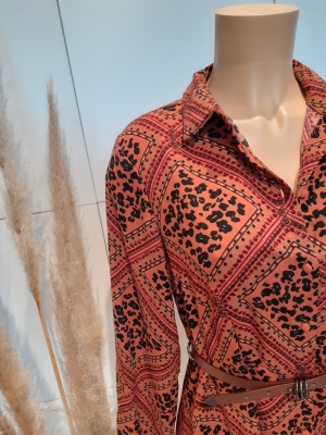 VMNAYA L-S MAXI SHIRT DRESS EX Bruschetta/GRAP