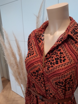 VMNAYA L-S MAXI SHIRT DRESS EX Bruschetta/GRAP