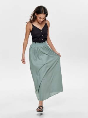 ONLVENEDIG PAPERBAG LONG SKIRT Chinois Green