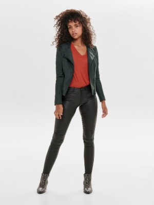 ONLAVA FAUX LEATHER BIKER OTW Black