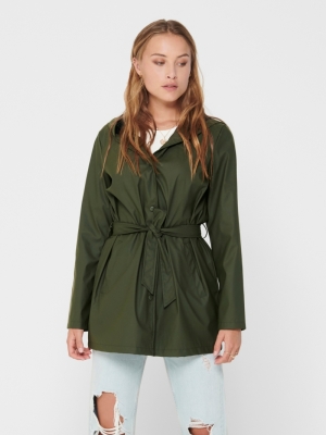 JDYSHELBY BELT RAINCOAT OTW NO Forest Night