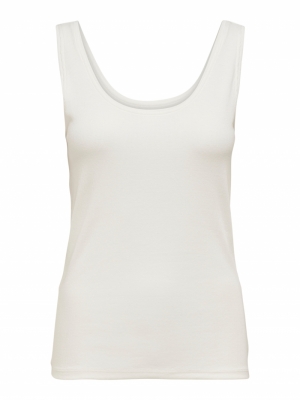 JDYIMOLA LIFE RIB TANK TOP JRS Cloud Dancer