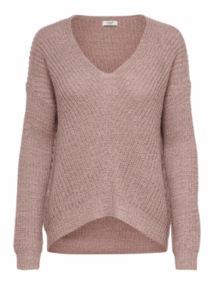 JDYNEW MEGAN L-S PULLOVER KNT Woodrose/W. BLA