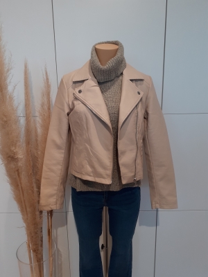 JDYSIMBA FAUX LEATHER JACKET O Cement