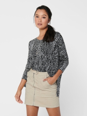 ONLMAYEA LEO LIFE L-S PULLOVER Light Grey Mela
