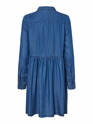 VMLIBBIE LS SHIRT DRESS GA COL Medium Blue Den