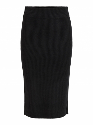 VIRIL PENCIL HW KNIT SKIRT - F Black