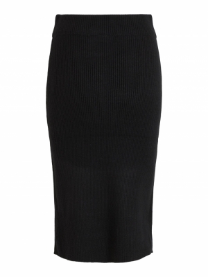 VIRIL PENCIL HW KNIT SKIRT - F Black