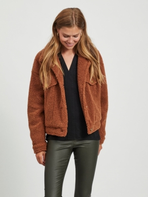 VIABBI SHORT TEDDY JACKET-SU Tortoise Shell