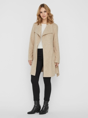 VMBRUSHEDDORA 3-4 JACKET BOOS Silver Mink/MEL