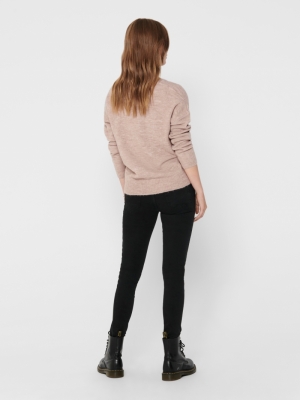 JDYELANORA L-S V-NECK PULLO. K Adobe Rose/MELA
