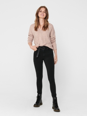 JDYELANORA L-S V-NECK PULLO. K Adobe Rose/MELA