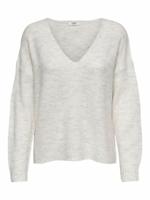 JDYELANORA L-S V-NECK PULLO. K Cloud Dancer/ME