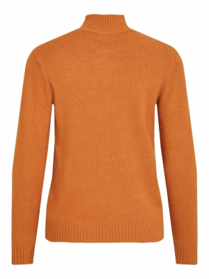 VIRIL TURTLENECK L-S KNIT TOP Pumpkin Spice/M