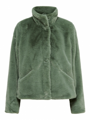 ONLVIDA FAUX FUR JACKET OTW NO Deep Lichen Gre