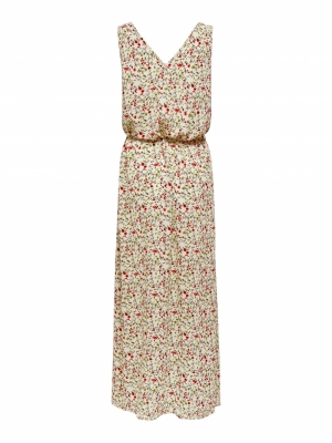 JDYTRICKY S-L LONGDRESS WVN Sandshell/DITSY