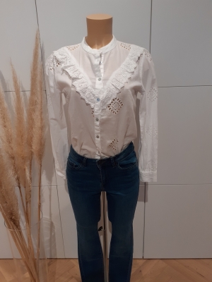 JDYROBERTA L-S LACE SHIRT WVN White
