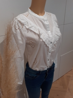 JDYROBERTA L-S LACE SHIRT WVN White