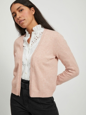 VIRIL SHORT L-S KNIT CARDIGAN- Misty Rose/MELA