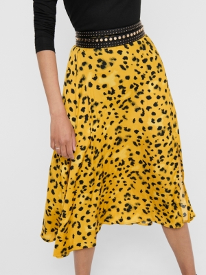 JDYROCK ABOVECALF SKIRT WVN Harvest Gold/LE