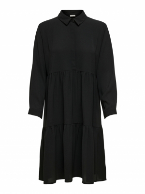 JDYPIPER L-S SHIRT DRESS WVN N Black