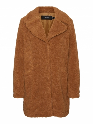 VMDONNA TEDDY 3-4 JACKET BOOS Tobacco Brown