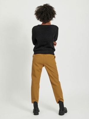 VIFEAMI L-S KNIT CARDIGAN-SU-F Black
