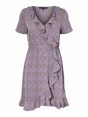 VMWAILEY S-S FRILL SHORT DRESS Pastel Lilac/WA