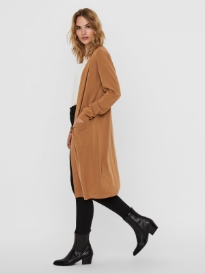 VMMURI LS LONG CARDIGAN VMA Tobacco Brown