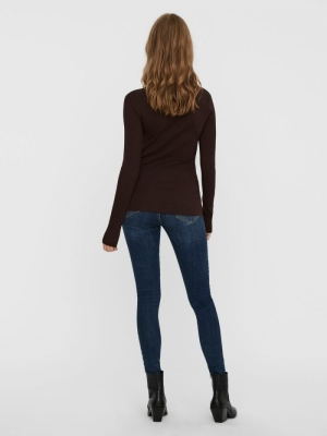 VMIRINA LS ROLL-NECK VMA Chocolate Plum