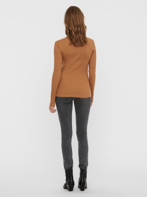 VMIRINA LS ROLL-NECK VMA Tobacco Brown