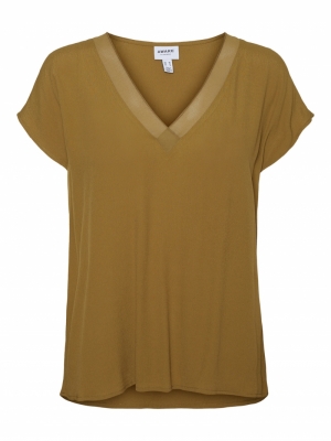 VMZAKYNTHOS CAP SLEEVE V-NECK Fir Green