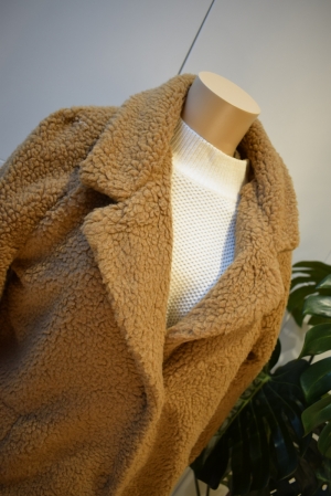 ONLAURELIA SHERPA COAT OTW Toasted Coconut