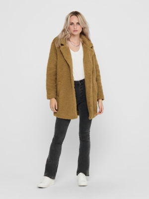ONLAURELIA SHERPA COAT OTW Toasted Coconut