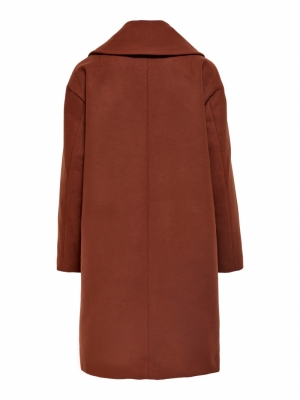 JDYSTORM BIG COLLAR JACKET OTW Cherry Mahogany