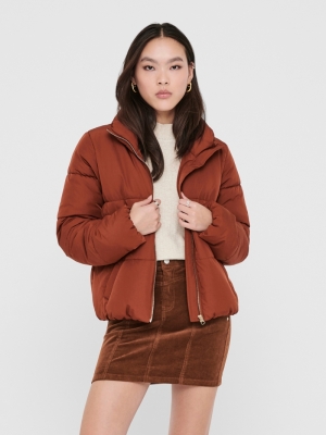 JDYNEWERICA SHORT PADDED JACKE Cherry Mahogany