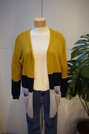 ONLQUEEN L-S LONG CARDIGAN KNT Chai Tea/W. NIG