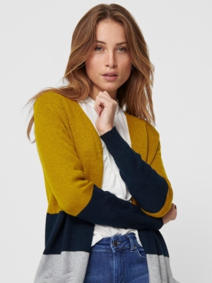 ONLQUEEN L-S LONG CARDIGAN KNT Chai Tea/W. NIG