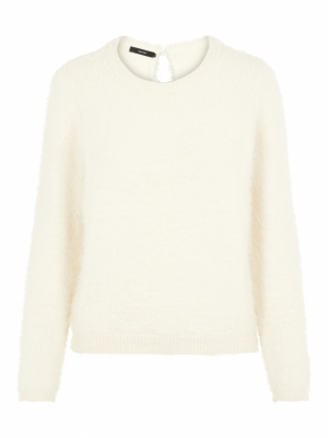 VMPOILU LS KEYHOLE O-NECK BLOU Birch